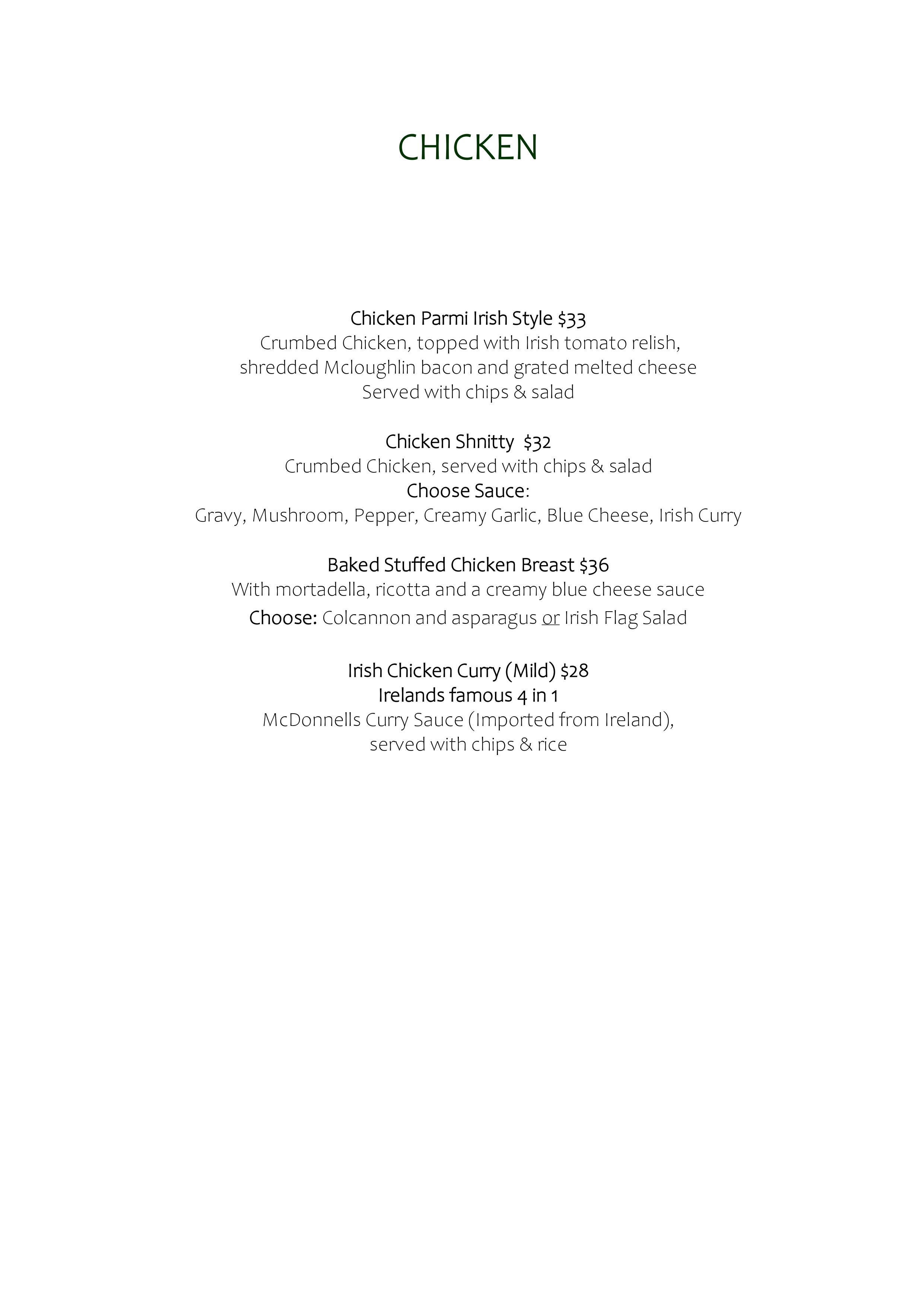 The Irish Pub Kalgoorlie menu, prices and opening hours Hungry in Kal